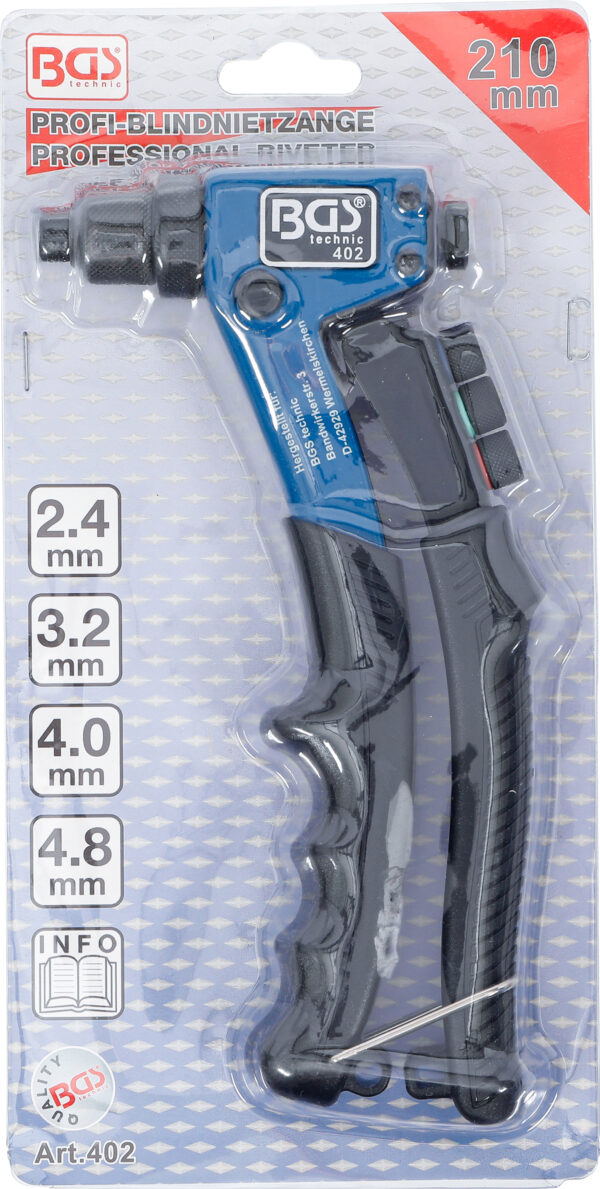 Πριτσιναδόρος επαγγελματικός 2.4 - 3.2 - 4.0 - 4.8 mm BGS Γερμανίας (BGS-402) - Image 5