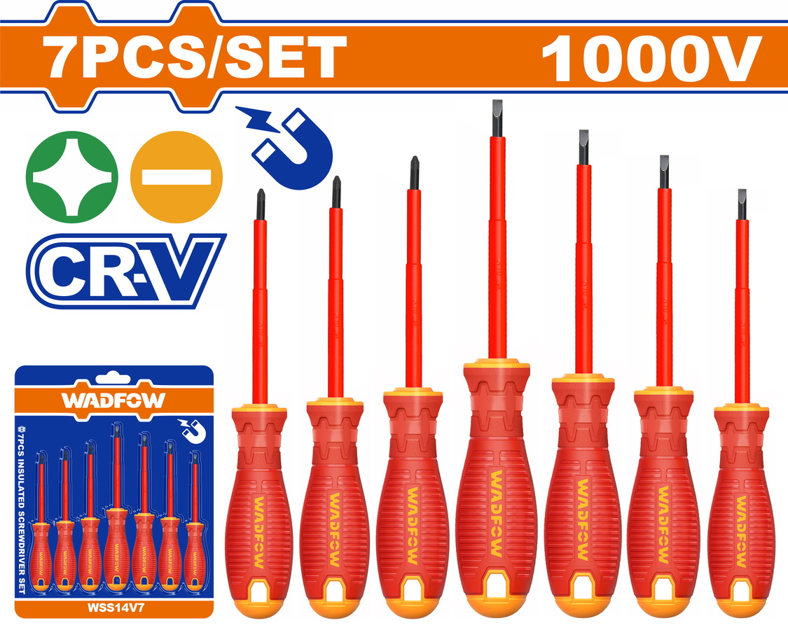 WADFOW ΣΕΤ ΚΑΤΣΑΒΙΔΙΑ ΜΑΓΝ. VDE 1000V 7ΤΕΜ (WSS7407)"
