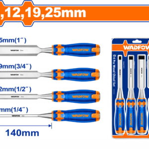 WADFOW ΣΕΤ ΣΚΑΡΠΕΛΑ ΞΥΛΟΥ 6-12-19-25mm 4ΤΕΜ (WWC2204)