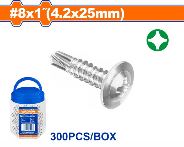 WADFOW ΛΑΜΑΡΙΝΟΒΙΔΑ ΑΥΤΟΔ/ΤΗ ΓΑΛΒ. WAFFER 8 X 1" / 4.2 Χ 25mm 300TEM ΣΕ ΠΛΑΣΤΙΚΟ ΒΑΖΑΚΙ (WXS3T13)"