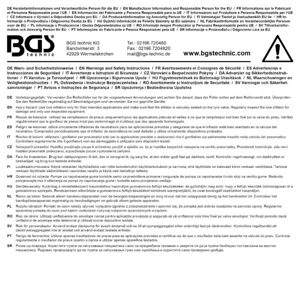 Ψηφιακός μετρητής πίεσης ελαστικών 0-8 bar BGS Γερμανίας (BGS-6794) - Image 6