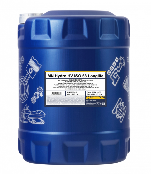 Mannol Hydrol Iso 68 Longlife 20L - ΥΔΡΑΥΛΙΚΑ ΛΙΠΑΝΤΙΚΑ MANNOL ISO VG 68 20ΛΤΡ